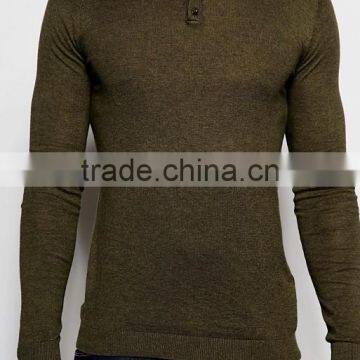 Hot Sale Custom Logo Long Sleeve Button Placket Green Men's Cotton/Spandex 200gsm Casual Slim Fit Plus Size Plain Polo Tshirt photo-3