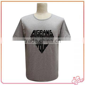 2014 top quality 100%cotton fashion mens clothing flock printing designer t shirt wholesale china