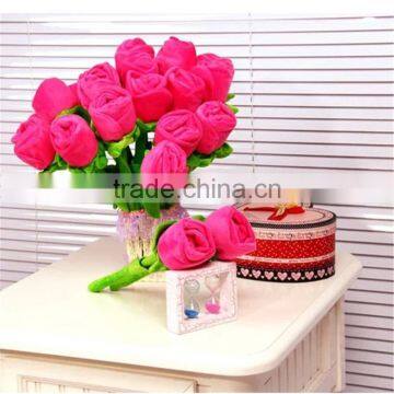 plush beautiful home decoration vases Wall decor Mural Flower simulation Valentine's Day gift and Wedding decoration