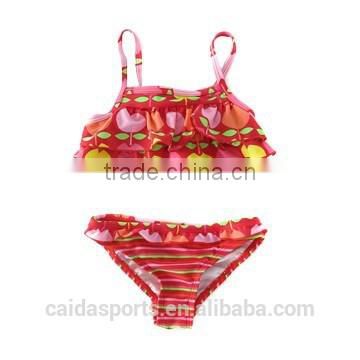 Sexy orange baby girl swimwear suit