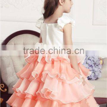 MGOO Custom OEM 2015 Kids Tutu Dress for Evening Banquets Formal Ruffles Multi-Layers Champagne Baby Dress Princess Christmas photo-3