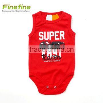 Eco Friendly Baby Clothes Unisex Sleeveless Organic Baby Romper photo-5