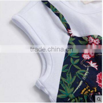 2018 New Summer Design Girls Cotton Printed Dress Short Sleeve Floral Dress photo-2