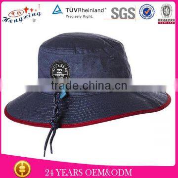 High quality Plain cotton fishing men bucket hat+string