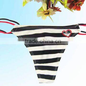 Girls Multiple Color Stripe Nice Sexy Thongs g String Underwear photo-3