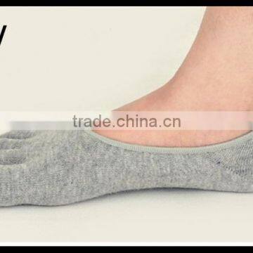 Pure Cotton Invisible Fingers Socks Male Cotton Toe Sock photo-3
