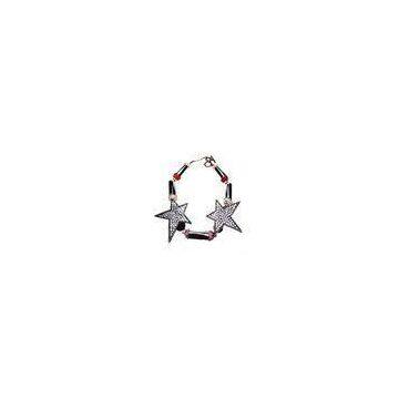 Fashionable Black Sterling Silver Pave Infinity Rhinestone Star Bracelets For Women