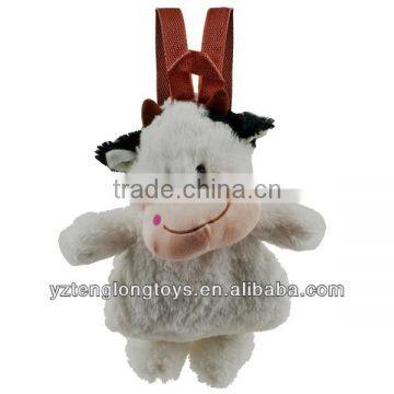 Factory Wholesale Animal Shaped Plush Backpack Cow Backpack