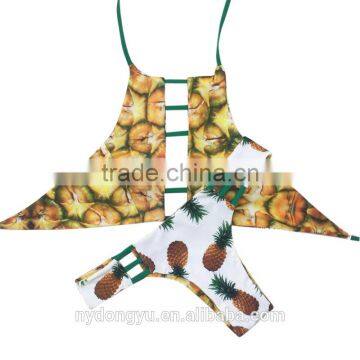 Lace Pink Halter Printed Swimwear Bikini/yzh Fancy Bikini Swimwear/ Fancy Bikini Set Swimwear Beachwear photo-5