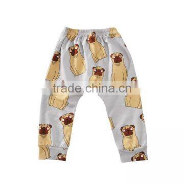 Elastic Baby Animal Printed Long Pants Lovely Kids Pants Trousers