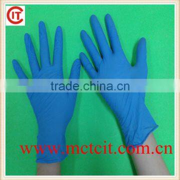 FDA approved Medical disposable powder free&powdered blue nitrile gloves nitrile examination gloves