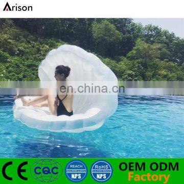 Non-phthalate PVC inflatable shell sofa inflatabl conch chair inflatable floating lounge for pool toys