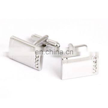 Delicate Rhinestone Simple Jewelry Men Shirt Cufflinks photo-2