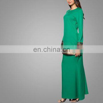 Wholesale Fashion Green Beaded Mermaid Latest Kebaya Modern Design Baju Kurung From Manxun photo-2