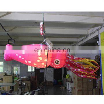 hot selling customized hanging octopus with led light inflatable for stage&event decoration