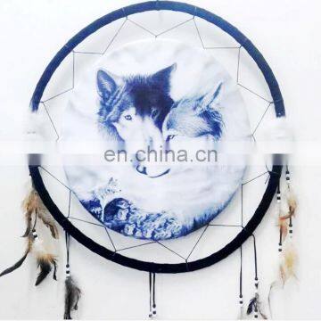 l Circle-shaped indian Dream Catcher with Feathers Wall Hanging Decoration Ornament for Home ,Bedroom