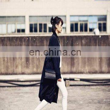 Black Oversized Nylon Zipper Winter Jacket photo-2