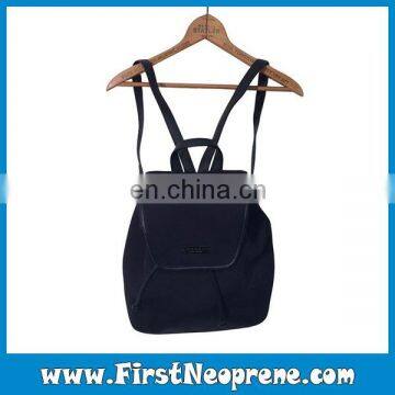 Light Black Surface With Ropes Neoprene Backpack Online Sale photo-6