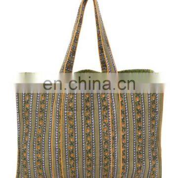 Indian Cotton Large Beach Bag Women Shopping Purse Carry bag Reversible Designer Tote Manufacturer