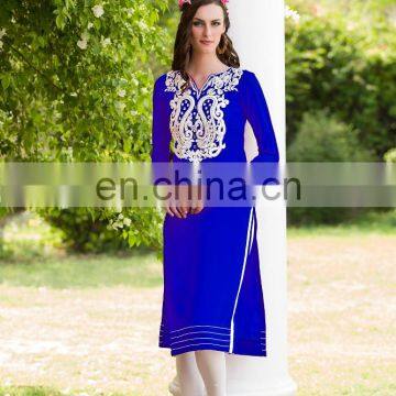 Viva n Diva Blue Embroidery Kurti