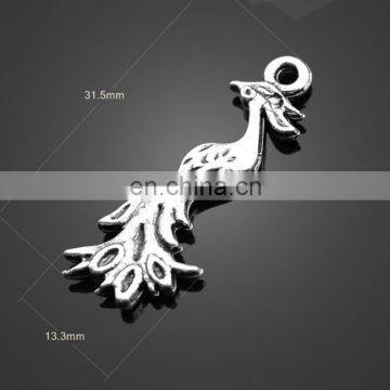 wholesale animal bird peacock shape pendant alloy pendant jewelry accessories