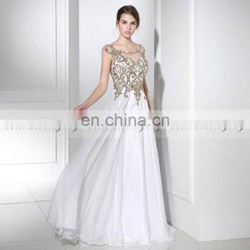 Best Selling Cap Sleeve Exquisite Beaded Chiffon Long Evening Dresses LX288 photo-2