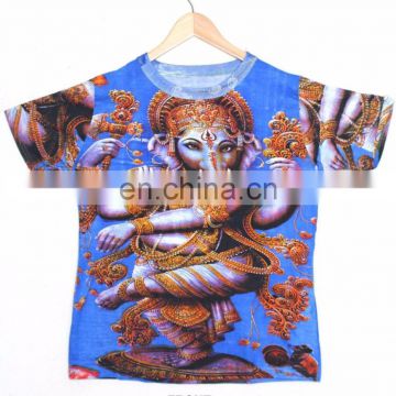 Indian Hindu Gods & Ganesha DIVINE Hindu God Deity T shirt Psychedelic Unisex wear Hippie Dj Art T - Shirt shirt M / L / Xl