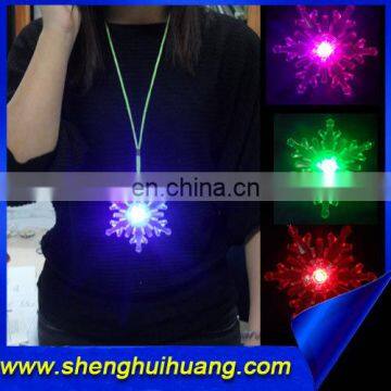 Flashing effect LED snowflake micro lights necklace for party decoration