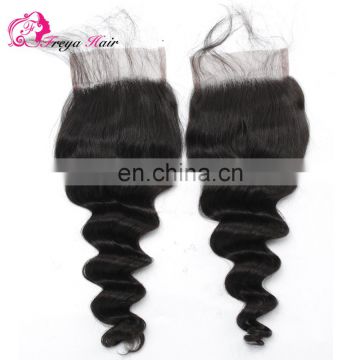 Qingdao hair factory Hot selling top brazilian hair swiss lace closure