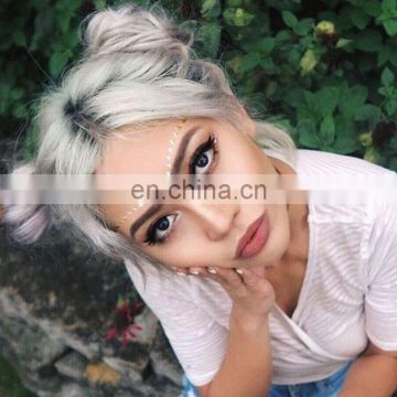 human hair full lace wigs under 100 silver gray hair full lace wig