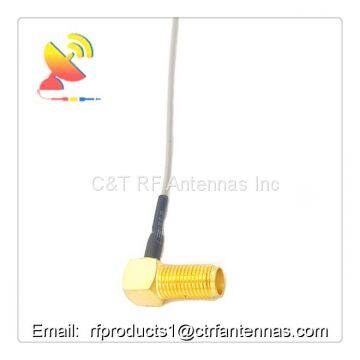 Right angle SMA Female RF coaxial cable assemblies RF Antenna extension RG132 antenna cable pigtails