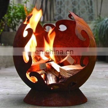 2018 new design large metal fire sphere sculpture for decor