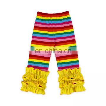Girl Pocket Dress and Rainbow Stripe Ruffle Pant Bulk Wholesale Kids Clothing Back to School Outfit photo-3