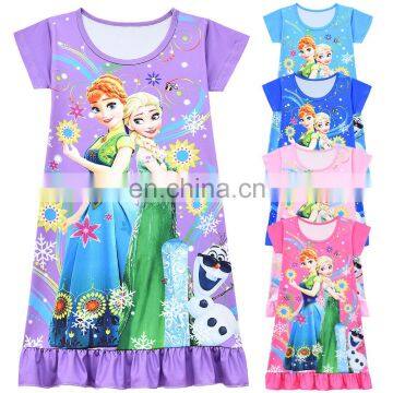 2020 new style girls dress print cartoon fashion summer girls dresses