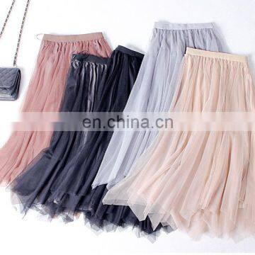 2020 New Arrivals Autumn Winter Women Reversible Pleated Casual Skirts Ladies Irregular Skirts Women Fashion Skirts photo-3