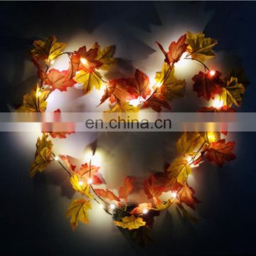 LED light string 20leds 2M LED Maple Leaves Garland Halloween Thanksgiving Decor