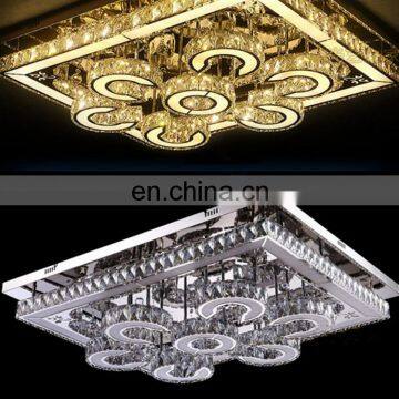 Stainless Steel LED Crystal Lamp, Modern Simple Living Room, Bedroom Ceiling Lamp photo-2