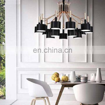 Luxury Contemporary Hotel Black Metal Chandelier Pendant Lights photo-6
