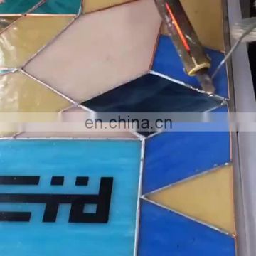 customized shiny flat stained glass for window and door decoration