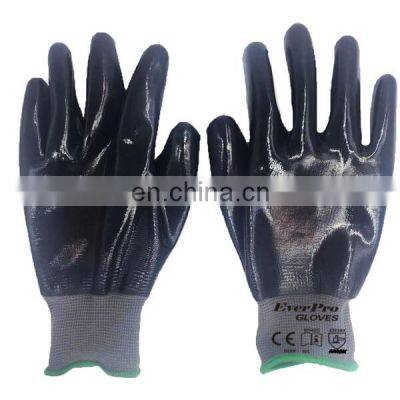 Waterproof Black Nitrile Gloves With Fully Dipping photo-2