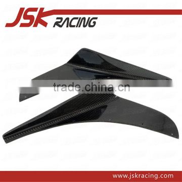 V STYLE UNIVERSAL CARBON FIBER FRONT BUMPER CANARD SPLITTER BIG ONE (2PCS) (JSK400606)