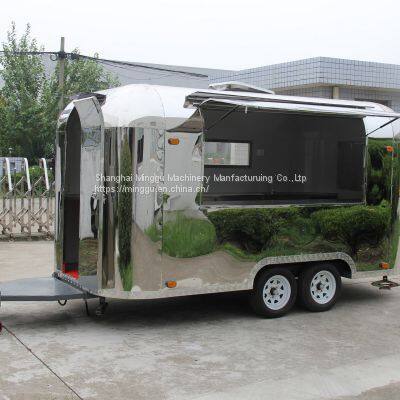 Mirror Type Silver Sparkling Stainless Steel Mirror Diners Snack Car Fashionable Coffee Shop photo-4