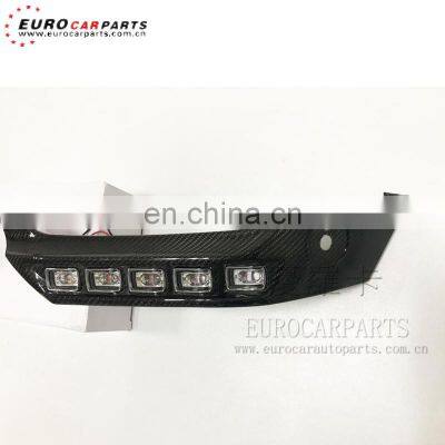 G63 Front Lip Fit for MB G-class W463 G63 G65 ~2017year to G63 B Style Front Lip LED Carbon Fiber Material Front Side Lip photo-5