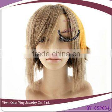 short two color synthetic cospaly boys hair wig