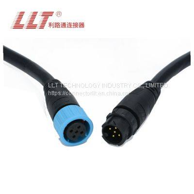 M12 5pin Waterproof Electr Connector Cable 2 3 4 5 6 7 8 Pin Push Lock Solder Led Light Connector photo-4