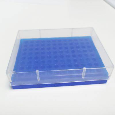 blue yellow green 0.2ml plastic test tube rack pcr centrifuge tube rack 96 well 8 strips single tube rack