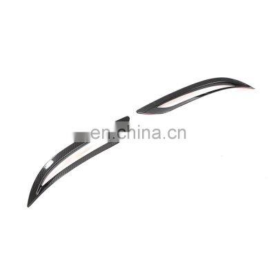 Modify Luxury Dry Carbon Fiber Rear Bumper Reflector Cover Trims for Tesla Model 3 Sedan 4-Door 2016-2020 photo-3