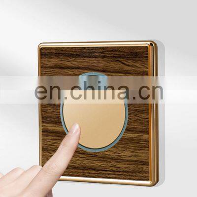 EU/UK Standard 45A Wall Button Switch With LED Light 86mm*86mm Thick Solid Wood Panel Sockets And Switches Electrical photo-2