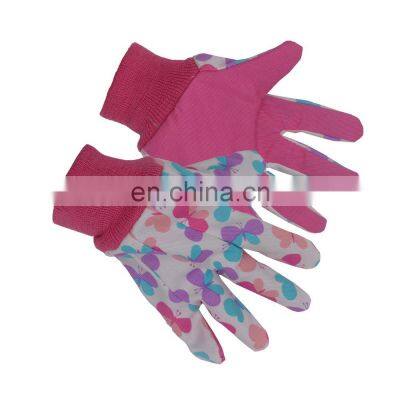 HANDLANDY Floral Print Cotton Girl Children Outdoor DIY Working Garden Gloves Kids