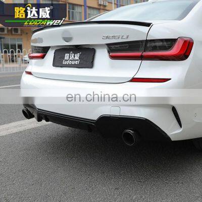 M Sport For Bmw G20 3 Series Tuning Mp Style Glossy Black Spoiler Rear Lip Rear Diffuser photo-4